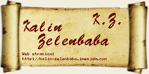 Kalin Zelenbaba vizit kartica
